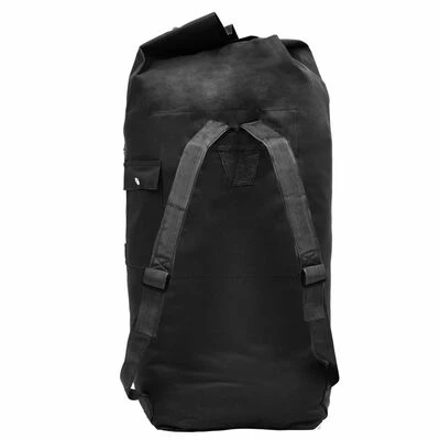 VidaXL Sac de sport en style militaire 85 L Noir 3 VidaXL Sac de sport en style militaire 85 L Noir – Image 3