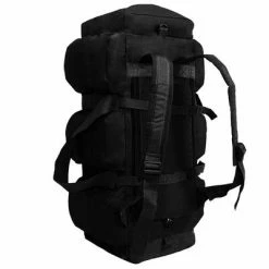 VidaXL Sac de sport en style militaire 3-en-1 90 L Noir -Autres Soldes image 3 91390
