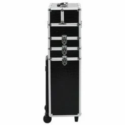 VidaXL Chariot de maquillage Aluminium Noir avec motif de crocodile 8 VidaXL Chariot de maquillage Aluminium Noir avec motif de crocodile -Autres Soldes image 3 91817