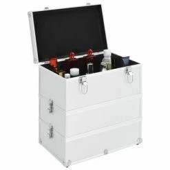 VidaXL Mallette à maquillage 37x24x40 cm Argenté Aluminium -Autres Soldes image 3 91839