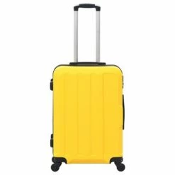 VidaXL Valise rigide 3 pcs Jaune ABS -Autres Soldes image 3 91876