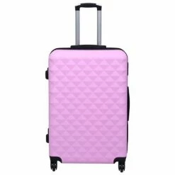 VidaXL Ensemble de valises rigides 3 pcs Rose ABS -Autres Soldes image 3 92414