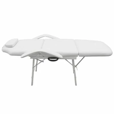 VidaXL Fauteuil de massage pour traitement facial Simili-cuir Blanc 4 VidaXL Fauteuil de massage pour traitement facial Simili-cuir Blanc – Image 4