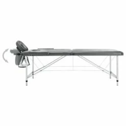 VidaXL Table de massage 2 zones Cadre en aluminium Anthracite 186x68cm -Autres Soldes image 4 110174