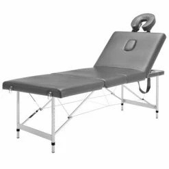 VidaXL Table de massage 4 zones Cadre en aluminium Anthracite 186x68cm -Autres Soldes image 4 110176