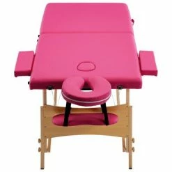 VidaXL Table de massage pliable 2 zones Bois Rose 9 VidaXL Table de massage pliable 2 zones Bois Rose -Autres Soldes image 4 110185