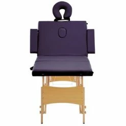 VidaXL Table de massage pliable 4 zones Bois Violet 9 VidaXL Table de massage pliable 4 zones Bois Violet -Autres Soldes image 4 110192