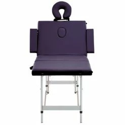 VidaXL Table de massage pliable 4 zones Aluminium Violet -Autres Soldes image 4 110201