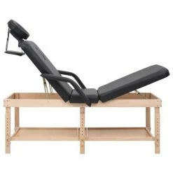 VidaXL Table de massage à 3 zones Noir Similicuir -Autres Soldes image 4 110254