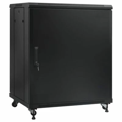 VidaXL Coffret de réseau à pieds pivotants 18U 19" IP20 800x600x1000mm 4 VidaXL Coffret de réseau à pieds pivotants 18U 19" IP20 800x600x1000mm – Image 4