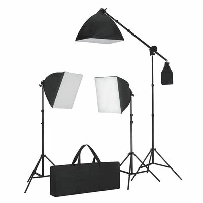VidaXL Kit de studio photo avec boîtes à lumière et toile de fond 4 VidaXL Kit de studio photo avec boîtes à lumière et toile de fond – Image 4