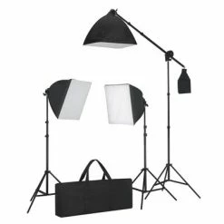 VidaXL Kit de studio photo avec boîtes à lumière et toile de fond -Autres Soldes image 4 3055077