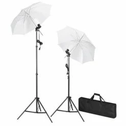 VidaXL Kit de studio photo avec toile de fond lampes et parapluies -Autres Soldes image 4 3055085