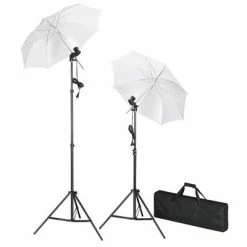 VidaXL Kit de studio photo avec toile de fond lampes et parapluies -Autres Soldes image 4 3055088