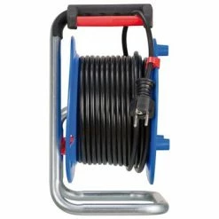 Brennenstuhl Enrouleur de câble avec chargeur USB Garant Bleu 25 m -Autres Soldes image 4 438508