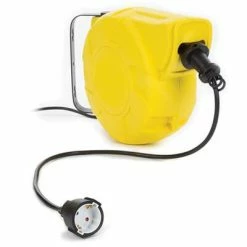 Perel Enrouleur automatique de câble mural 13+2 m Schuko -Autres Soldes image 4 438584