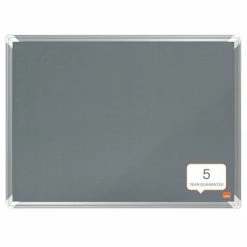 Nobo Tableau d'affichage en feutre Premium Plus 60x45 cm Gris -Autres Soldes image 4 440615