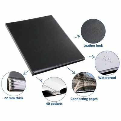 Rillstab Dossier de présentation A4 40 pochettes Noir 4 Rillstab Dossier de présentation A4 40 pochettes Noir – Image 4