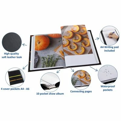 Rillstab Dossier de présentation A4 Ambassador Luxe 40 pochettes Noir 4 Rillstab Dossier de présentation A4 Ambassador Luxe 40 pochettes Noir – Image 4