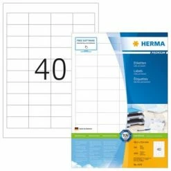 HERMA Étiquettes permanentes PREMIUM A4 48,5x25,4 mm 100 Feuilles -Autres Soldes image 4 443776