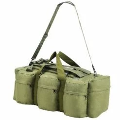 VidaXL Sac de sport style militaire 3-en-1 90 L Vert olive -Autres Soldes image 4 91388
