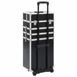 VidaXL Chariot de maquillage Aluminium Noir avec motif de crocodile 9 VidaXL Chariot de maquillage Aluminium Noir avec motif de crocodile -Autres Soldes image 4 91817