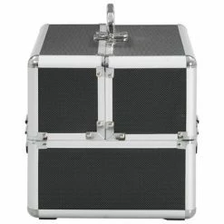 VidaXL Mallette à maquillage 22x30x21 cm Noir Aluminium -Autres Soldes image 4 91829