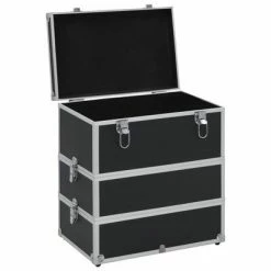 VidaXL Mallette à maquillage 37x24x40 cm Noir Aluminium 9 VidaXL Mallette à maquillage 37x24x40 cm Noir Aluminium -Autres Soldes image 4 91840
