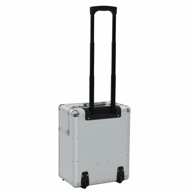 VidaXL Valise de pilote 39 x 47 x 25 cm Argenté Aluminium 4 VidaXL Valise de pilote 39 x 47 x 25 cm Argenté Aluminium – Image 4