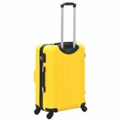 VidaXL Valise rigide 3 pcs Jaune ABS -Autres Soldes image 4 91876