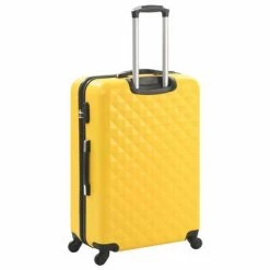 VidaXL Valise rigide 3 pcs Jaune ABS -Autres Soldes image 4 91890