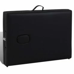 VidaXL Table pliable de massage Noir 2 zones avec cadre en bois 10 VidaXL Table pliable de massage Noir 2 zones avec cadre en bois -Autres Soldes image 5 110077