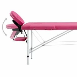 VidaXL Table de massage pliable 2 zones Aluminium Rose 10 VidaXL Table de massage pliable 2 zones Aluminium Rose -Autres Soldes image 5 110194