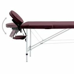 VidaXL Table de massage pliable 2 zones Aluminium Violet vin -Autres Soldes image 5 110196