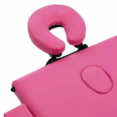 VidaXL Table de massage pliable 3 zones Aluminium Rose 5 VidaXL Table de massage pliable 3 zones Aluminium Rose – Image 5