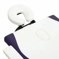VidaXL Table de massage pliable 2 zones Bois Blanc et violet -Autres Soldes image 5 110209
