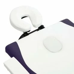 VidaXL Table de massage pliable 4 zones Bois Blanc et violet -Autres Soldes image 5 110225