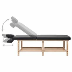 VidaXL Table de massage à 2 zones Noir Similicuir -Autres Soldes image 5 110252