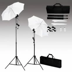 Kit de studio photo avec lampes pieds et parapluies -Autres Soldes image 5 190011