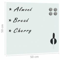 VidaXL Tableau noir magnétique mural Verre 50x50 cm -Autres Soldes image 5 285374