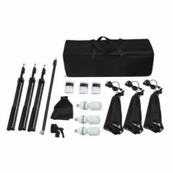 VidaXL Kit de studio photo avec boîtes à lumière et toile de fond -Autres Soldes image 5 3055072