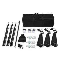 VidaXL Kit de studio photo avec boîtes à lumière et toile de fond -Autres Soldes image 5 3055075