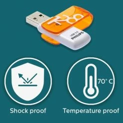 Philips Clé USB 3.0 Vivid 128 Go Blanc et orange -Autres Soldes image 5 433994