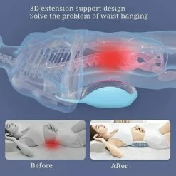 Konbanwa Coussin de soutien du dos Deluxe Gris et blanc -Autres Soldes image 5 440995