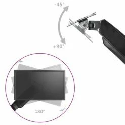 VidaXL Support de moniteur TV de 13"-27" avec bras à ressort à gaz -Autres Soldes image 5 50553