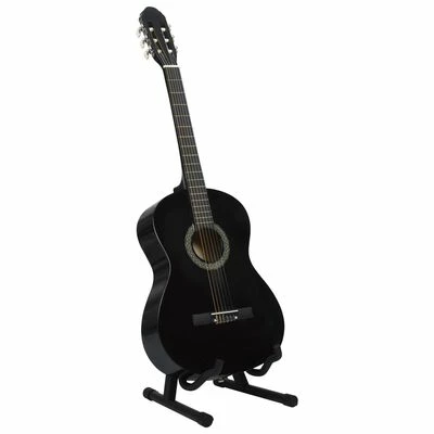 VidaXL Jeu de guitare classique de débutant 12 pcs Noir 4/4 39" 5 VidaXL Jeu de guitare classique de débutant 12 pcs Noir 4/4 39" – Image 5