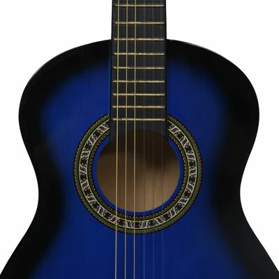 VidaXL Guitare classique de débutants et enfants Bleu 1/2 34" 5 VidaXL Guitare classique de débutants et enfants Bleu 1/2 34" – Image 5
