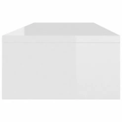 VidaXL Support de moniteur Blanc brillant 100 x 24 x 13 cm Aggloméré -Autres Soldes image 5 800339