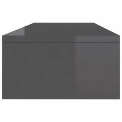 VidaXL Support de moniteur Gris brillant 100 x 24 x 13 cm Aggloméré -Autres Soldes image 5 800341