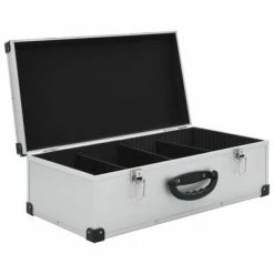 VidaXL Étui de CD pour 80 CD Aluminium ABS Argenté -Autres Soldes image 5 91854